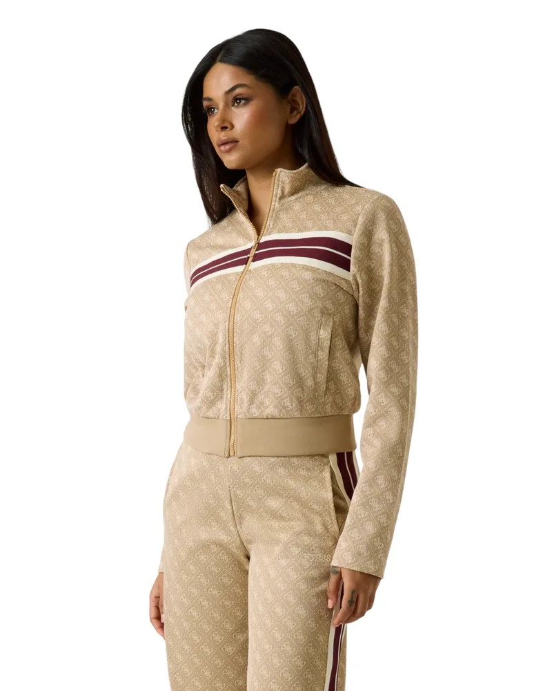 Guess Γυναικεία Ζακέτα 4G Jacquard V6GQ06K2957-FMC3 Μπεζ