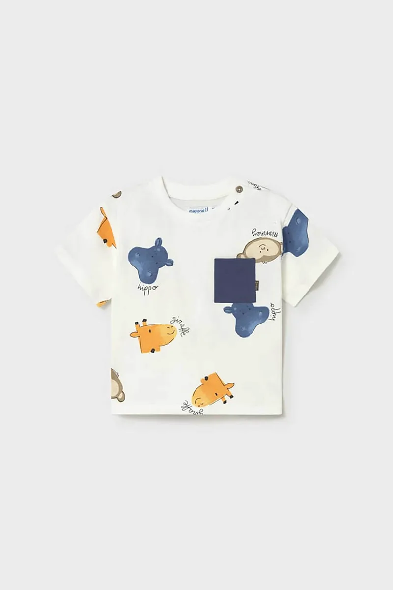 Mayoral βρεφική μπλούζα με all-over print - 1014-S26 Μπλε