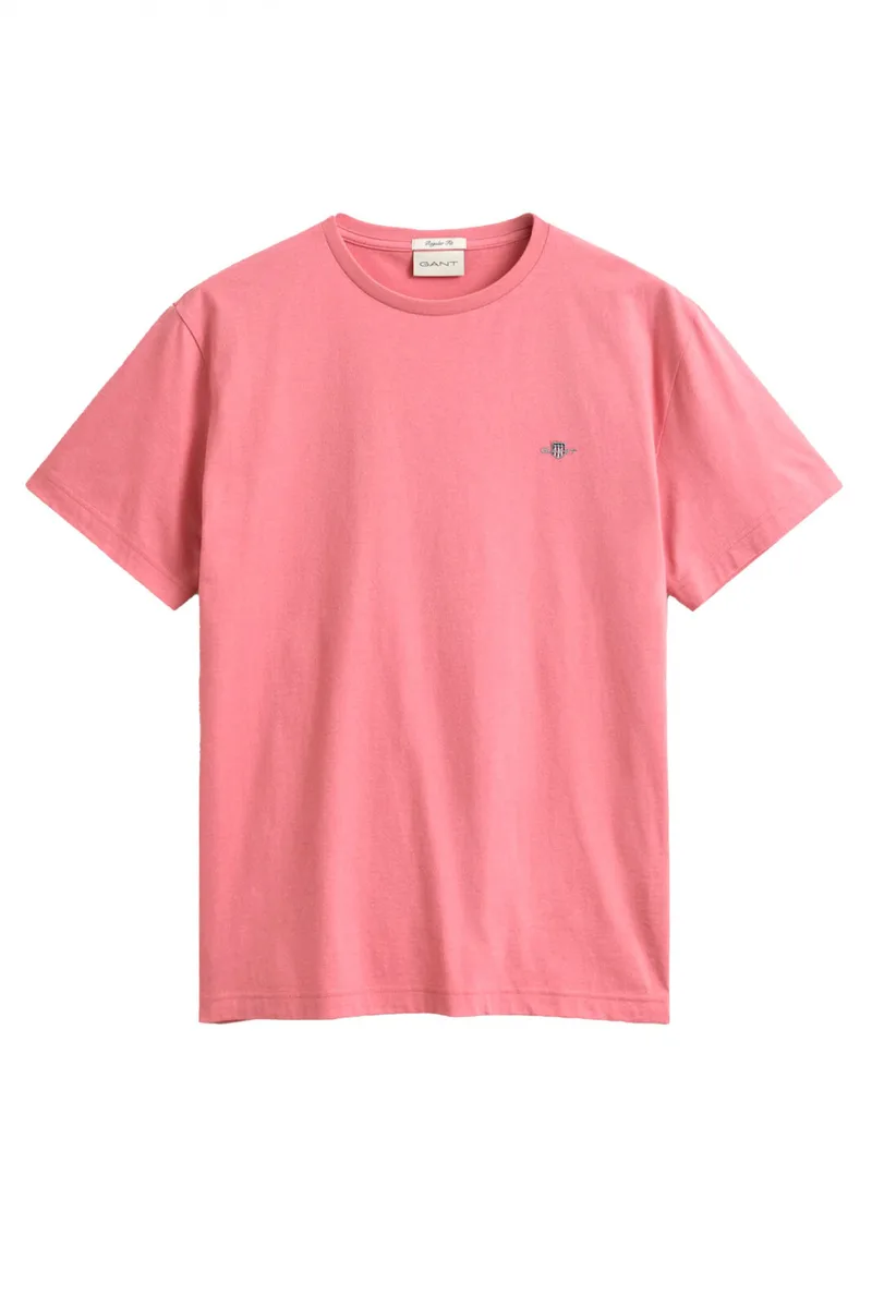GANT T -SHIRT REG SHIELD SS ROUGE PINK
