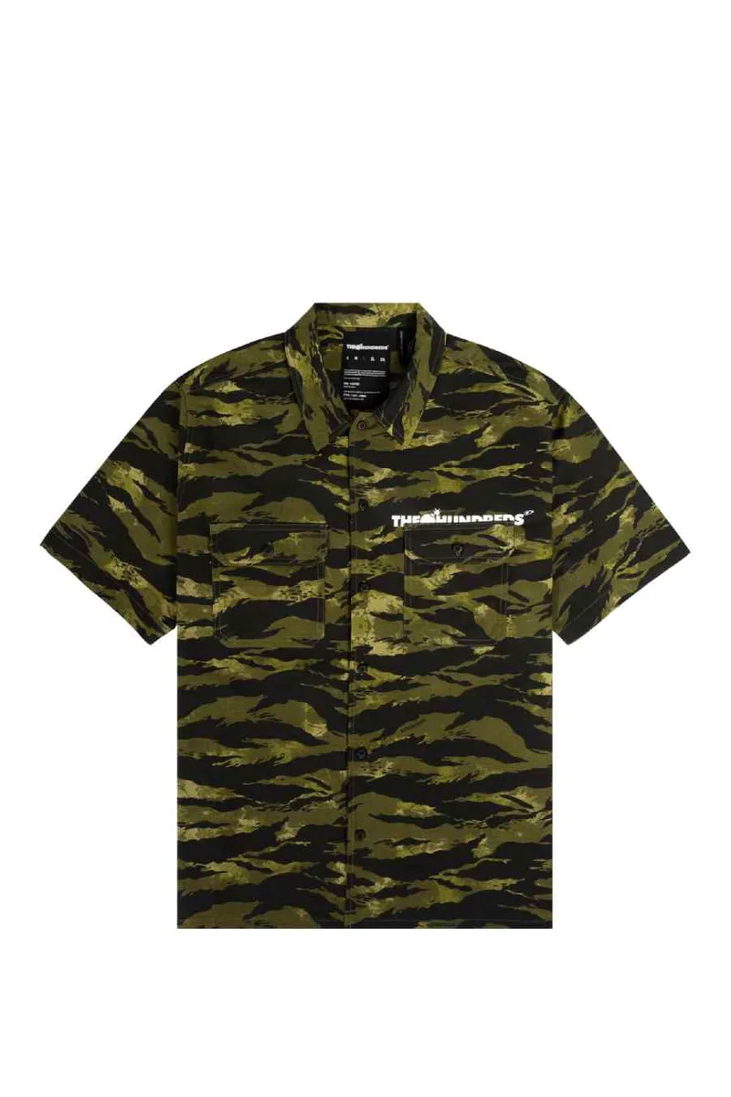 THE HUNDREDS Πουκάμισα BDU SS Woven - ΠΡΑΣΙΝΟ-T23S108009-KHAKI