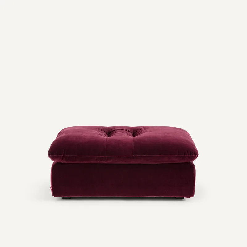 Υποπόδιο σύνθεσης βελούδινο Μ108xΠ90xΥ44cm