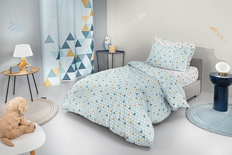 Σετ Παιδικά Σεντόνια Μονά 3 Τεμαχίων Guy Laroche Two2Twenty Aqua 165x250