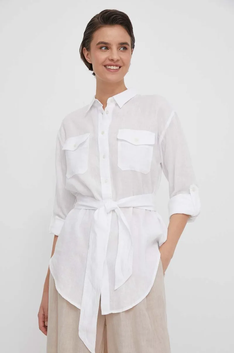 Πουκάμισο από λινό Lauren Ralph Lauren