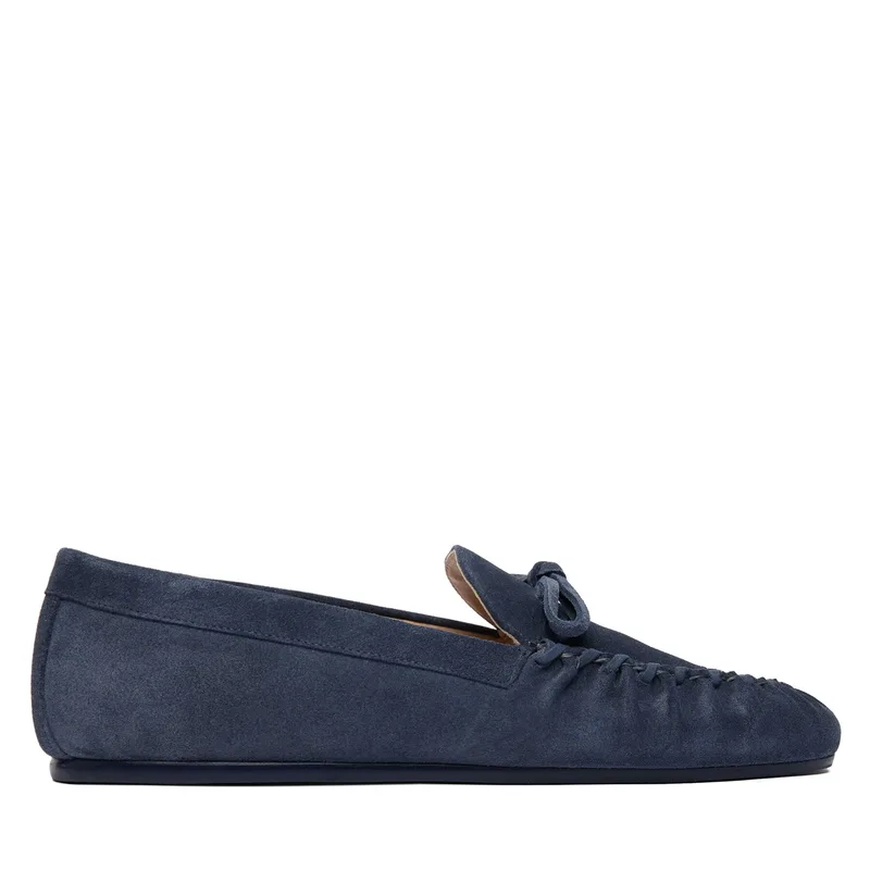 Μοκασίνια Stuart Weitzman Britt Bow SM414 Σκούρο μπλε