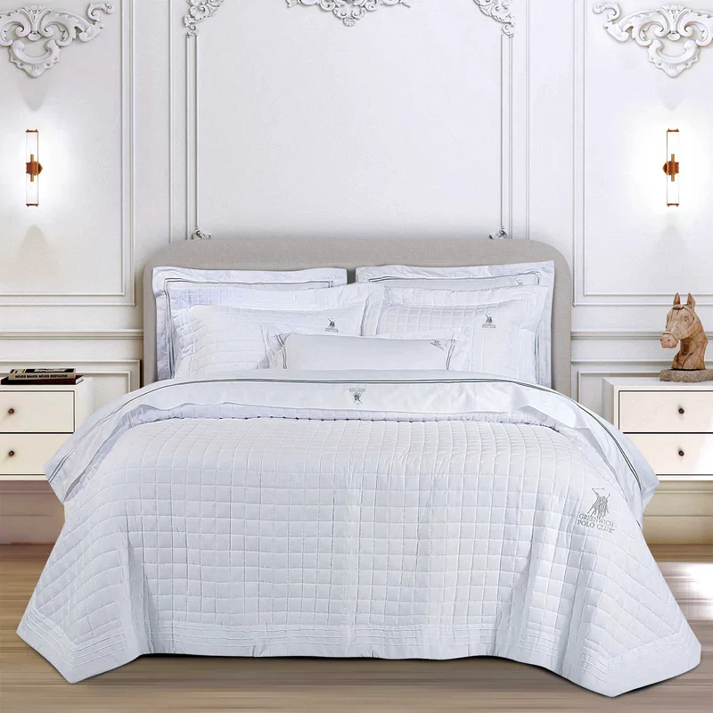 Κουβερλί Microfiber King 240x250εκ. Classic 2354 Λευκό Greenwich Polo Club (Ύφασμα: Microfiber, Χρώμα: Λευκό, Μέγεθος: King Size) - Greenwich Polo Club - 202000202354