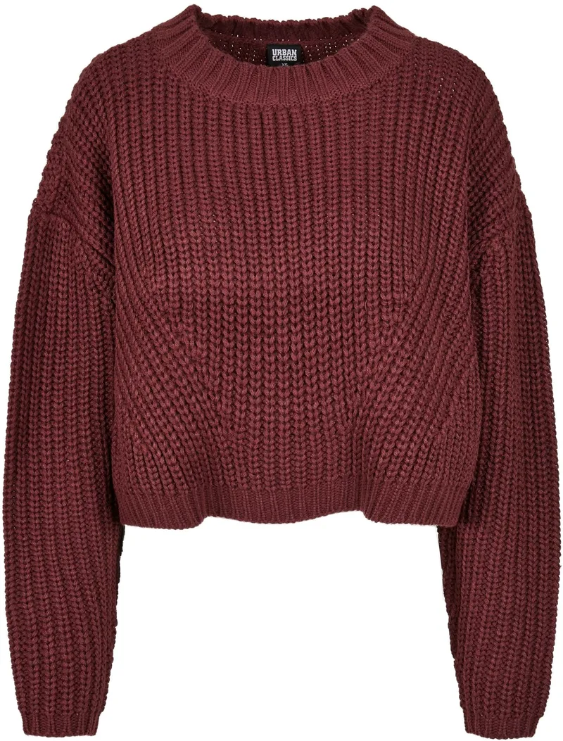 Ladies Wide Oversize Sweater Urban Classics TB2359-01151 cherry
