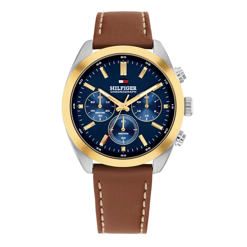 TOMMY HILFIGER Hudson Chronograph Brown Leather Strap 1710720