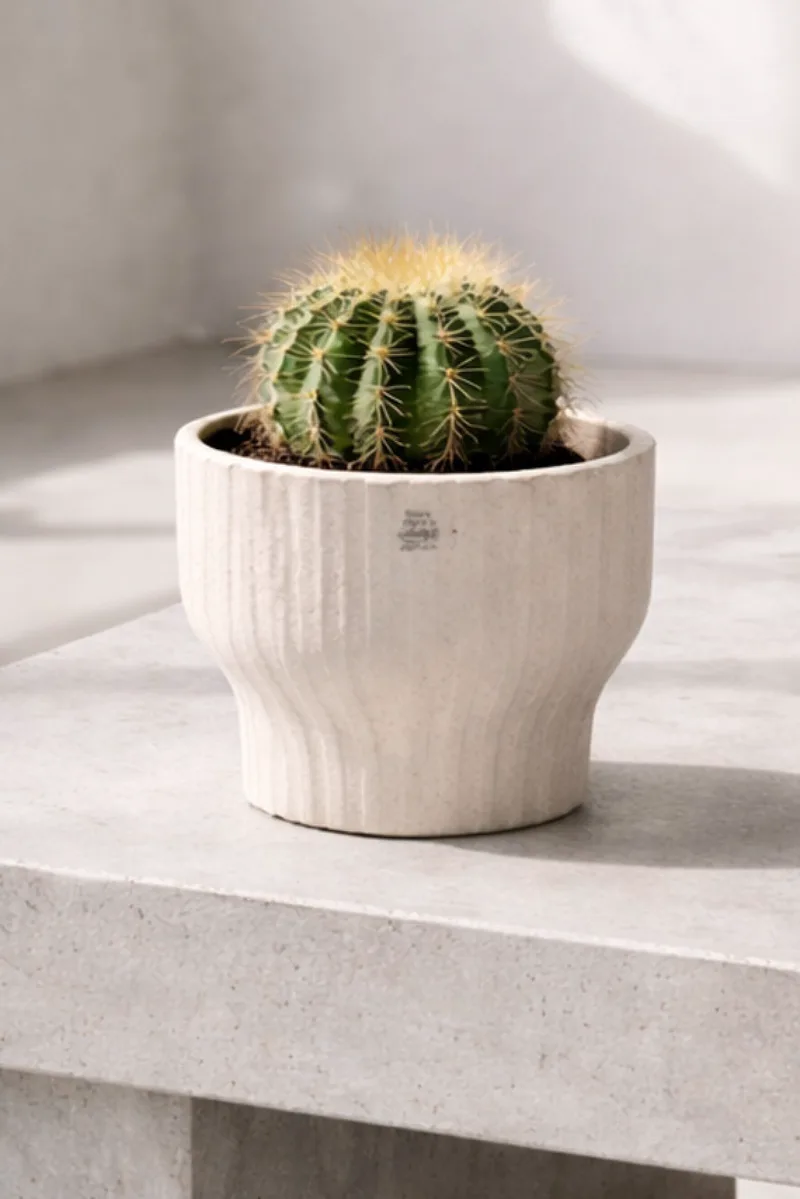 Κασπω Απο Ανακυκλωμενη Τερακοτα Λευκο 20Cm 20x20x18cm Μονόχρωμο Kaeming