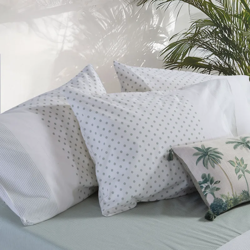 Μαξιλαροθήκη (52x72) Nef-Nef Homeware Smart Donter 26 Ecru - Green