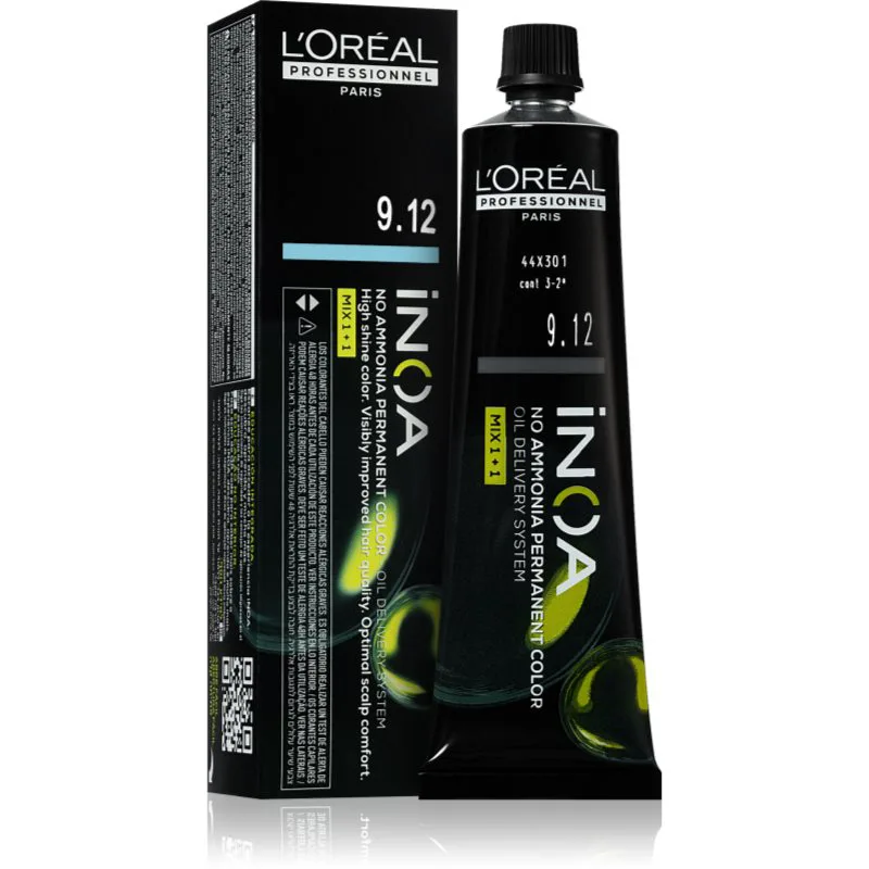 L’Oréal Professionnel Inoa μόνιμη βαφή μαλλιών χωρίς αμμωνία απόχρωση 9.12 60 ml