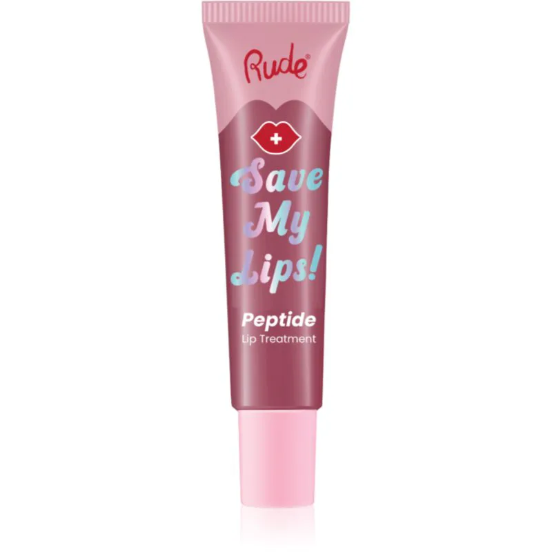 Rude Cosmetics Save My Lips θρεπτικό και ενυδατικό βάλσαμο για τα χείλη με πεπτίδια απόχρωση Lychee 15 ml