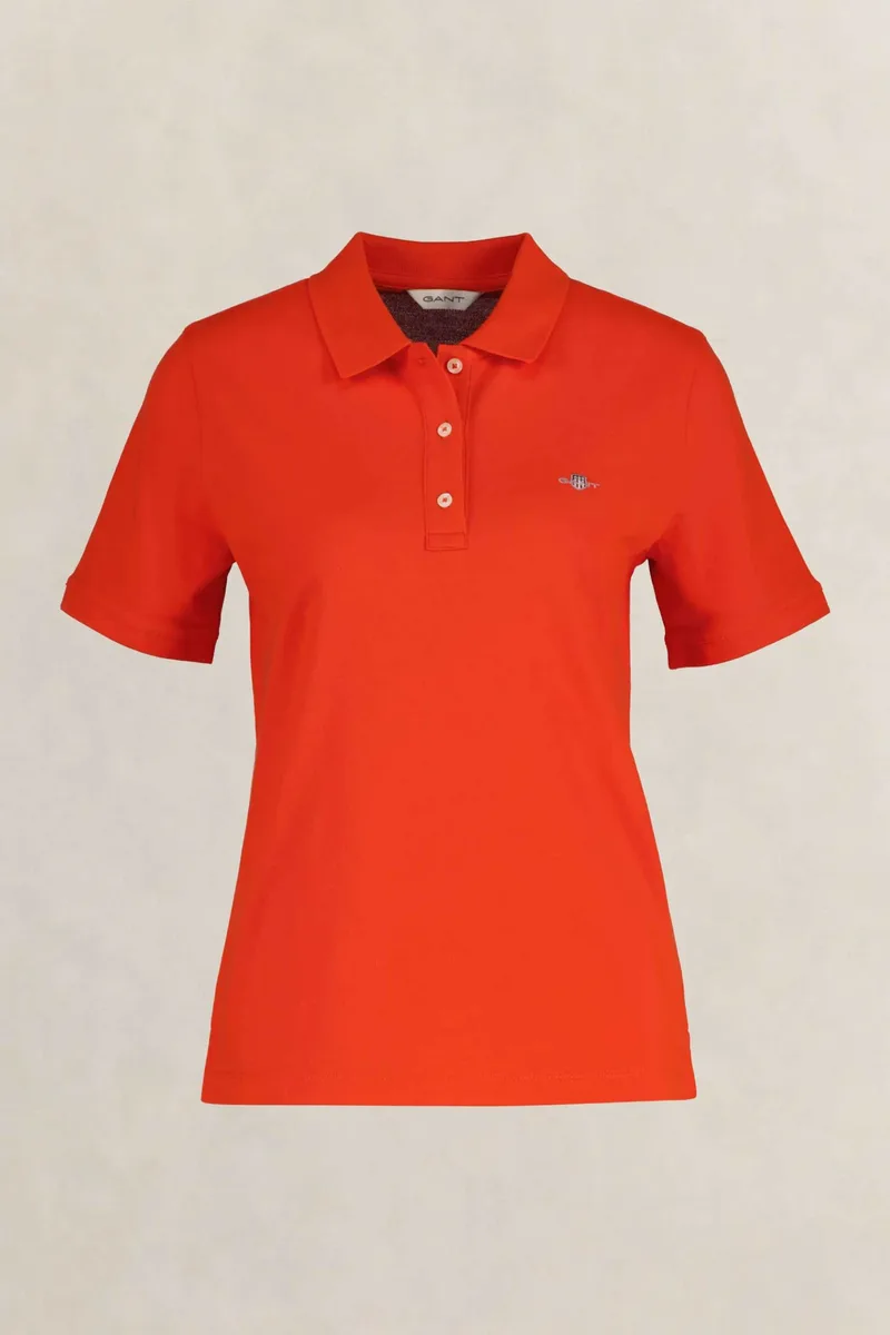 Gant γυναικεία μπλούζα πόλο πικέ με λογότυπο Regular Fit - 4201489 Κοραλί