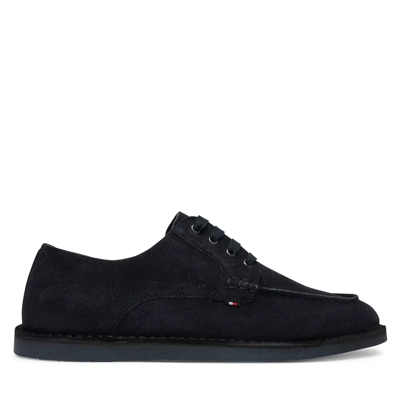Κλειστά παπούτσια Tommy Hilfiger Stitchdown Suede Derby FM0FM05841 Σκούρο μπλε