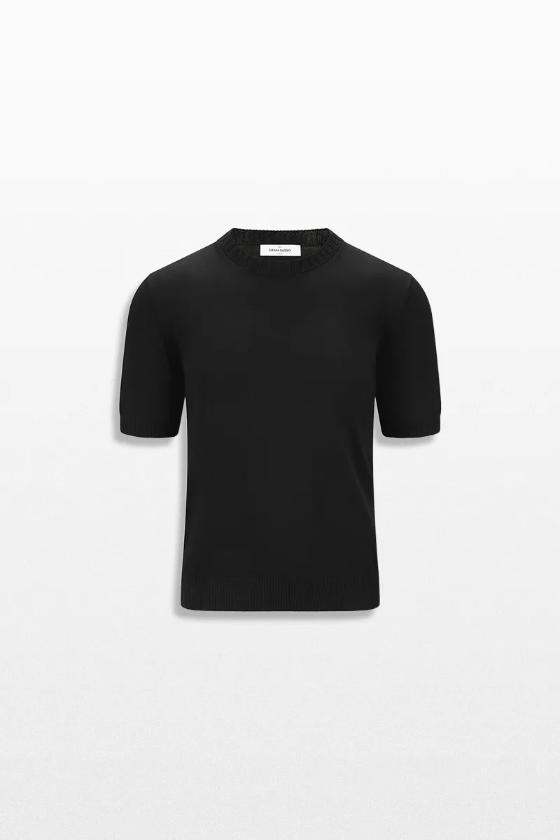 GRAN SASSO Ανδρικό Μαύρο Knitted T-Shirt