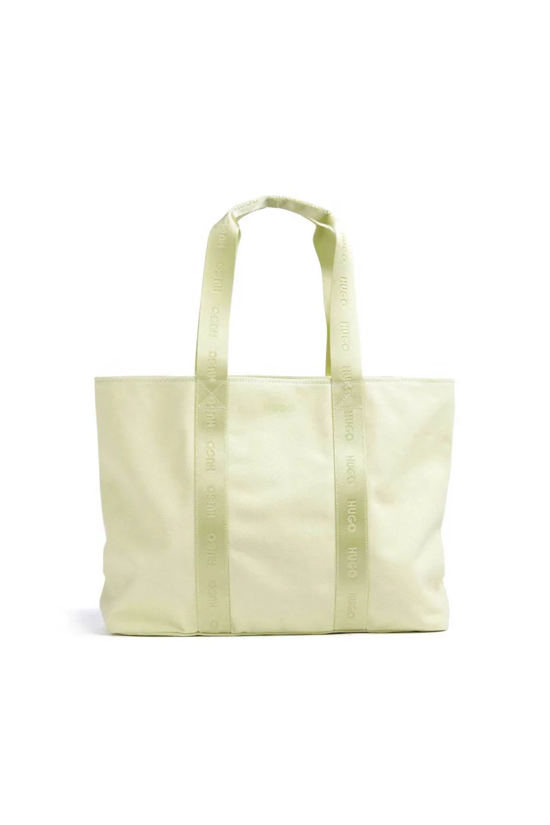 Hugo Boss γυναικεία τσάντα tote με λογότυπο "Becky Tote" - 50563013 Κίτρινο Pastel