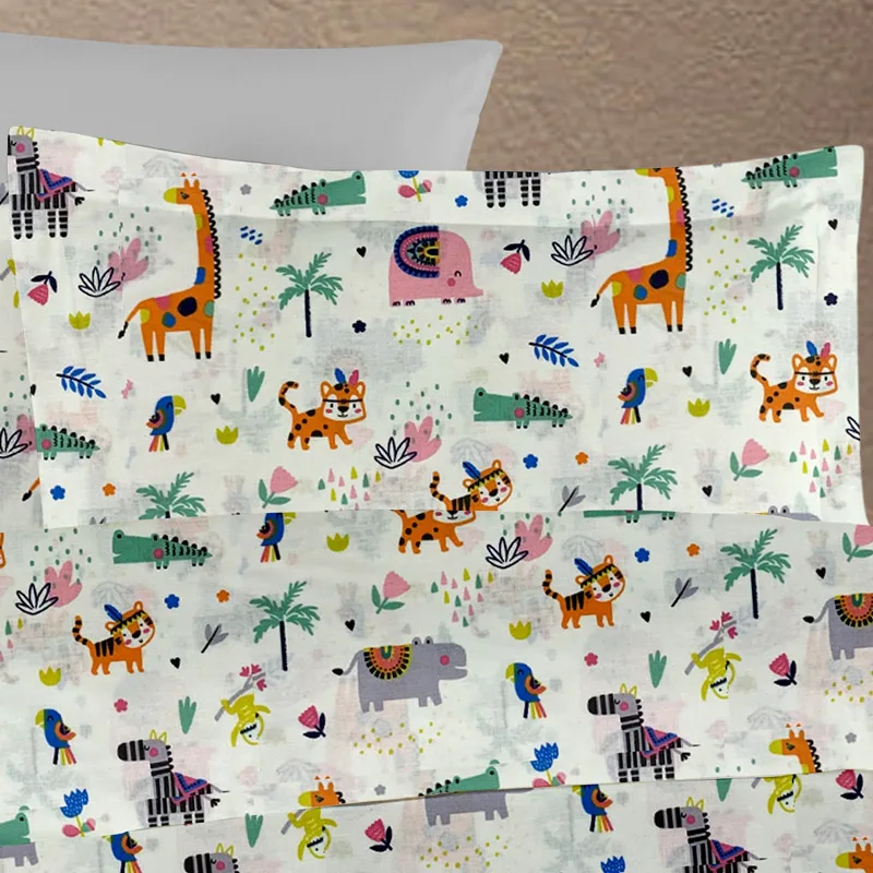 Βρεφική Μαξιλαροθήκη 35x45 Dimcol Zoo 556 Ροζ 35x45