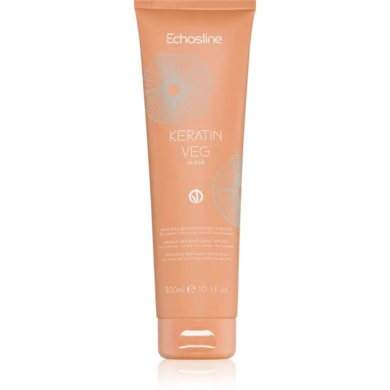 Echosline Keratin veg Mask εντατικά θρεπτική μάσκα για ξηρά και πορώδη μαλλιά με αμινοξέα 300 ml