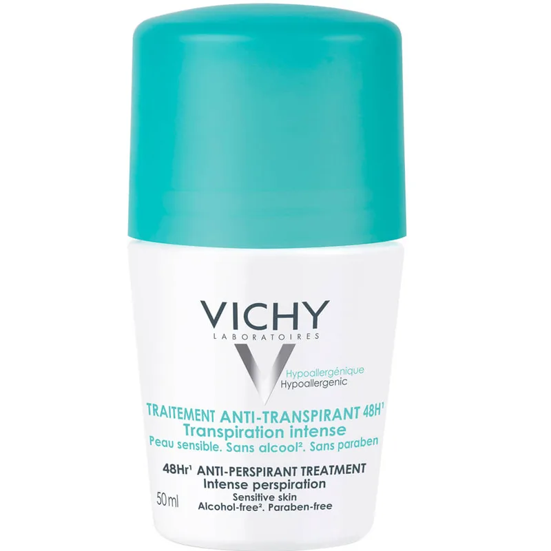 Vichy 48h Deodorant & Anti-Perspirant Treatment Roll-on Αποσμητικό, Αντιιδρωτικό Roll-on για Προστασία Έως & 48 Ώρες, Κατάλληλο για Αντιμετώπιση της Έντονης Εφίδρωσης 50ml