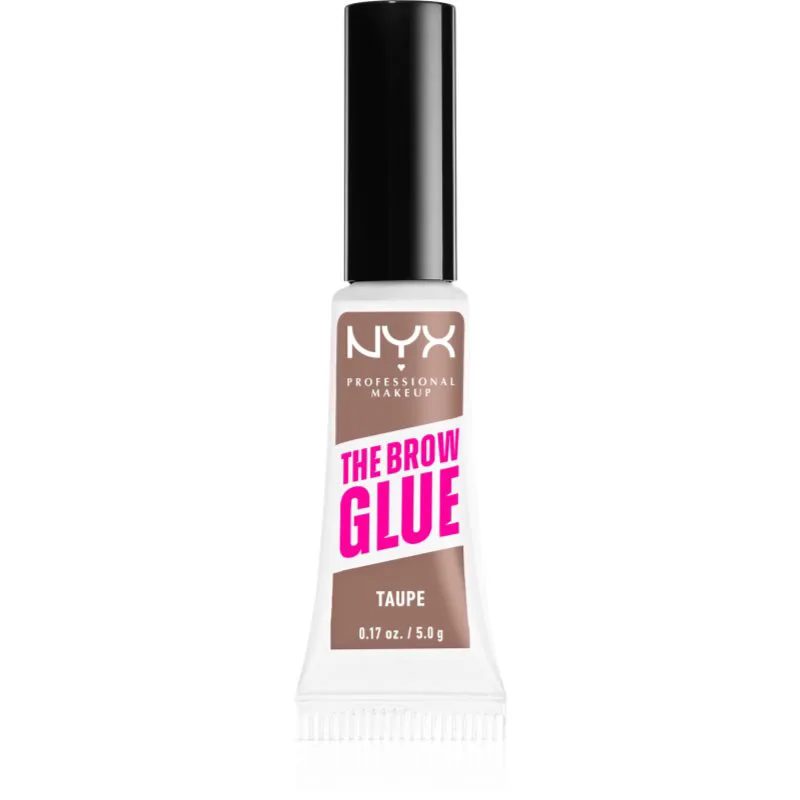 NYX Professional Makeup The Brow Glue τζελ για τα φρύδια απόχρωση 02 Taupe 5 γρ
