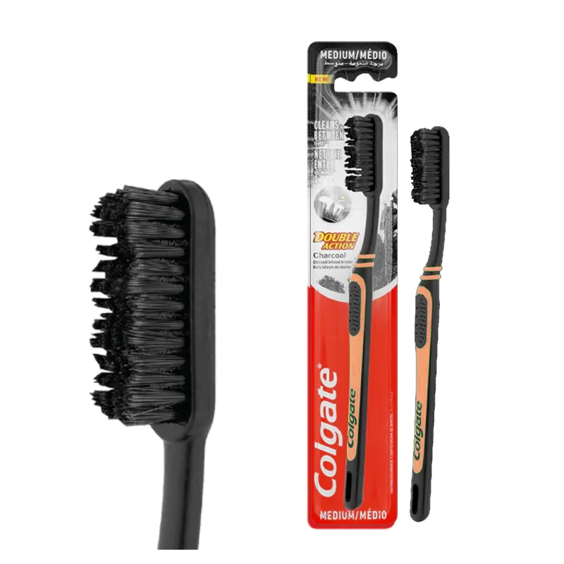 ΟΔΟΝΤΟΒΟΥΡΤΣΑ COLGATE CHARCOAL DOUBLE ACTION ΠΟΡΤΟΚΑΛΙ ΜΕΤΡΙΑ