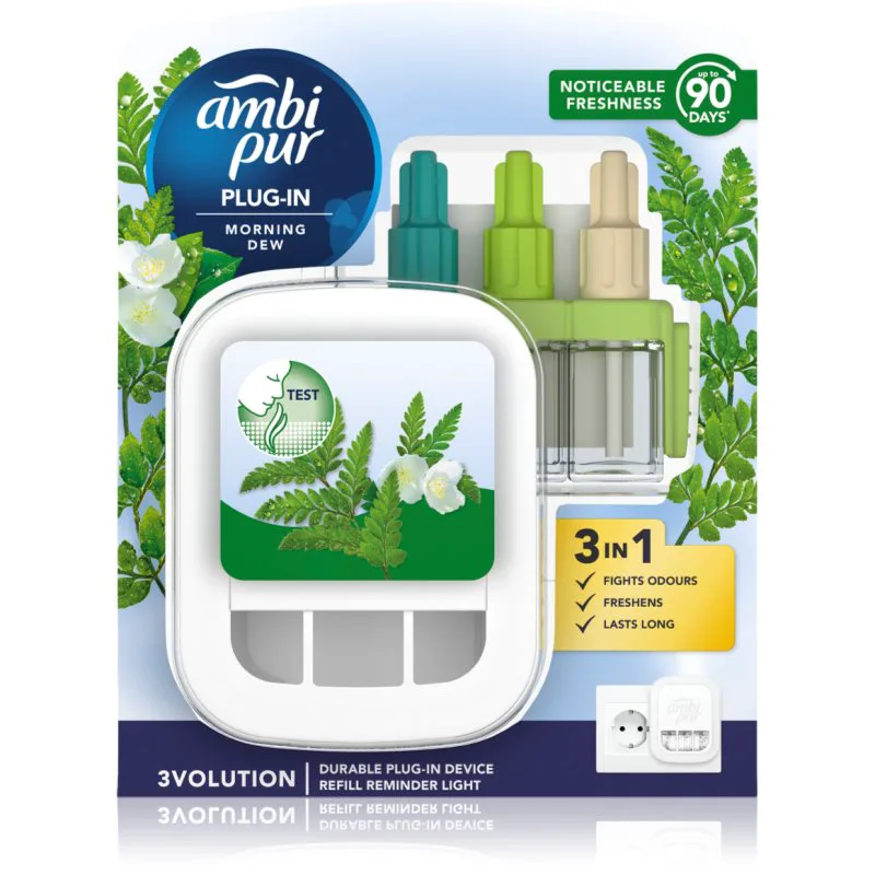 AmbiPur 3volution Morning Dew hλεκτρικό αποσμητικό χώρου με γέμιση 20 ml