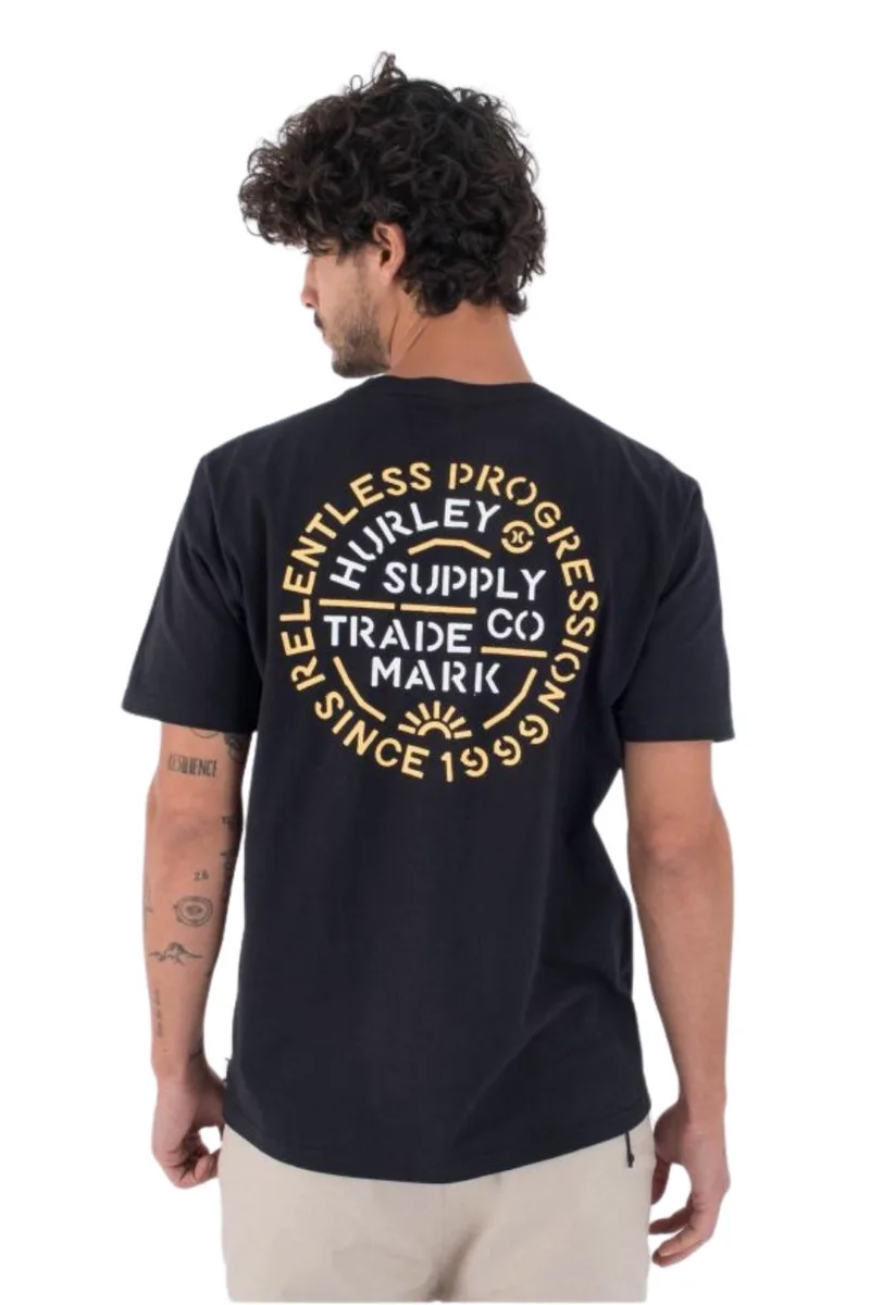 HURLEY Ανδρικό T-Shirt Organic Militia - ΜΑΥΡΟ-MTSAU25MIL-BLACK