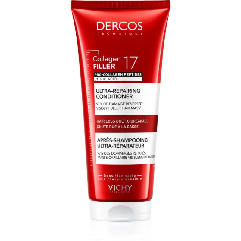 Vichy Dercos Collagen Filler 17 εντατικά αποκαταστατικό μαλακτικό 200 ml