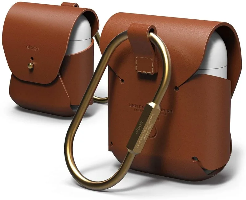 Elago Leather Case - Δερμάτινη Θήκη για AirPods 2nd Gen / 1st Gen - Brown (8809461764894)