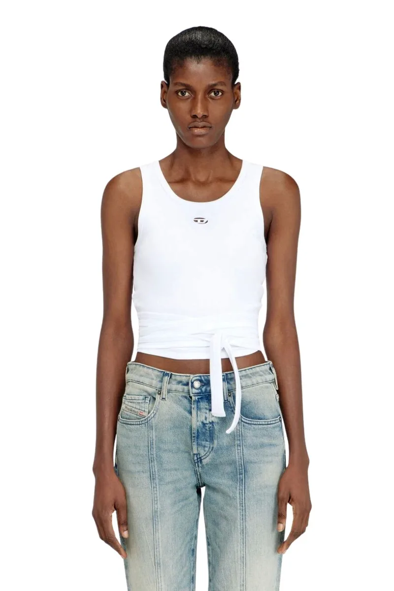 DIESEL Γυναικεία Αμάνικη Μπλούζα Tank Top Λευκή-S26A210190EJAI-WHITE