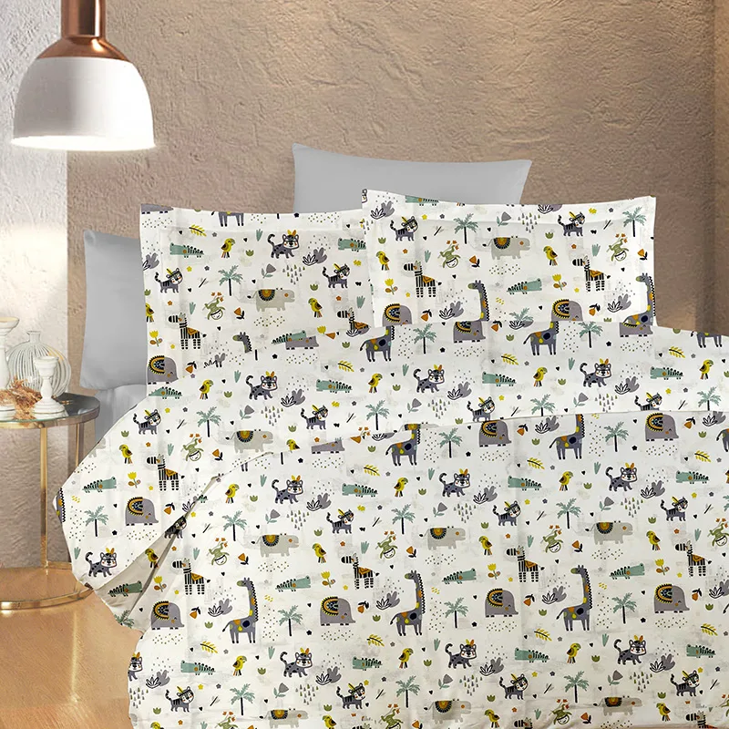 Σεντόνι Μεμονωμένο Κούνιας 70X140+15 Dimcol Zoo 557 Με Λάστιχο (70x140+15)