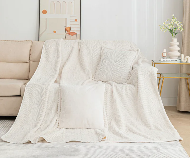 Ριχτάρι Τριθέσιου Silk Fashion NX201 Ivory 180x320