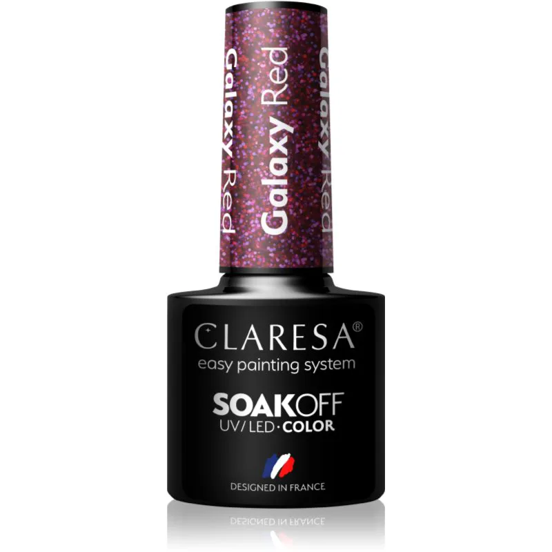 Claresa SoakOff UV/LED Color Galaxy τζελ βερνίκι νυχιών απόχρωση Red 5 γρ