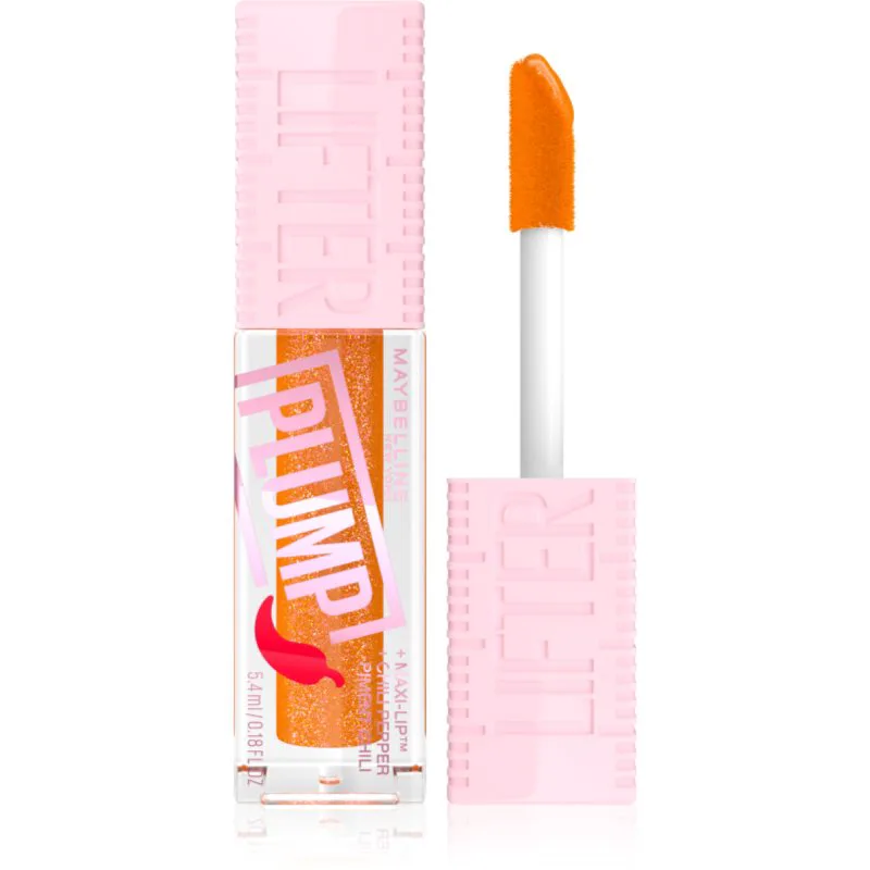 MAYBELLINE NEW YORK Lifter Plump λιπ γκλος για αύξηση του αποτελέσματος απόχρωση 008 Hot Honey 5.4 ml