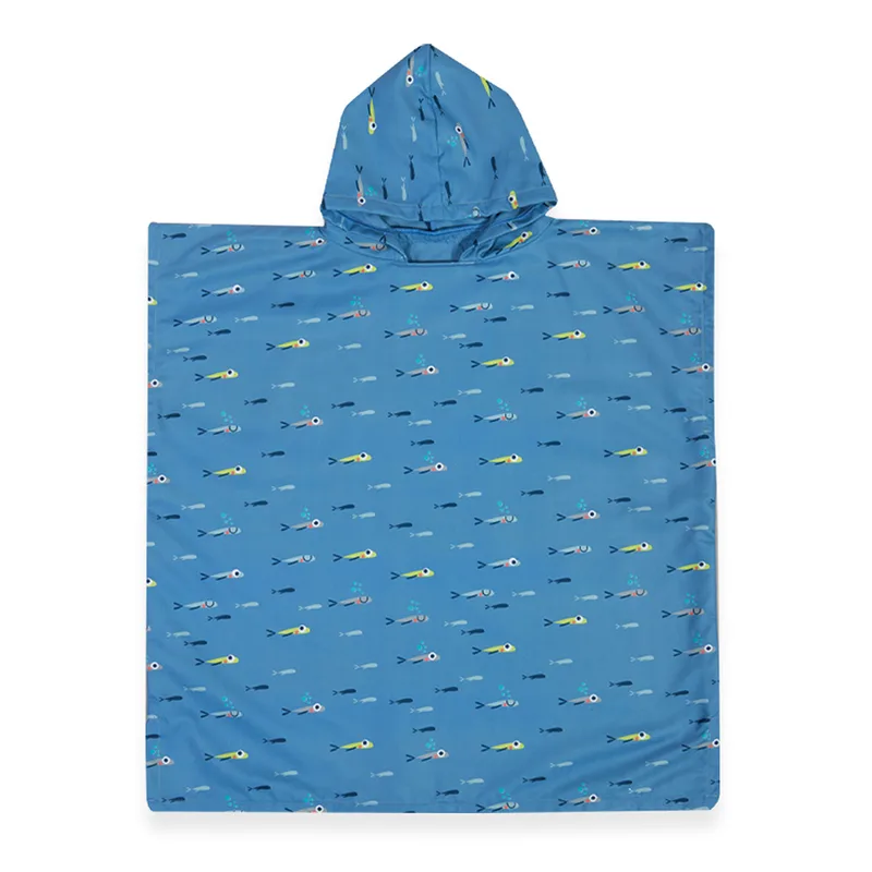 Παιδικό Πόντσο (65x65) Nef-Nef Homeware Fish Team Blue