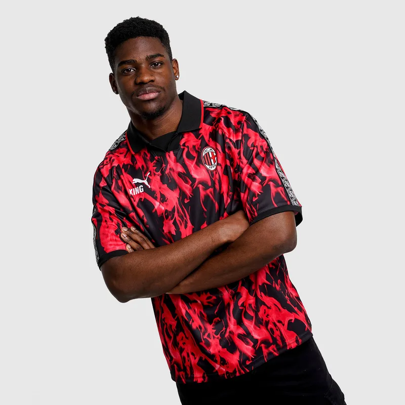 PUMA AC Milan KING Retro Ανδρική Ποδοσφαιρική Φανέλα (9000262782_67463)