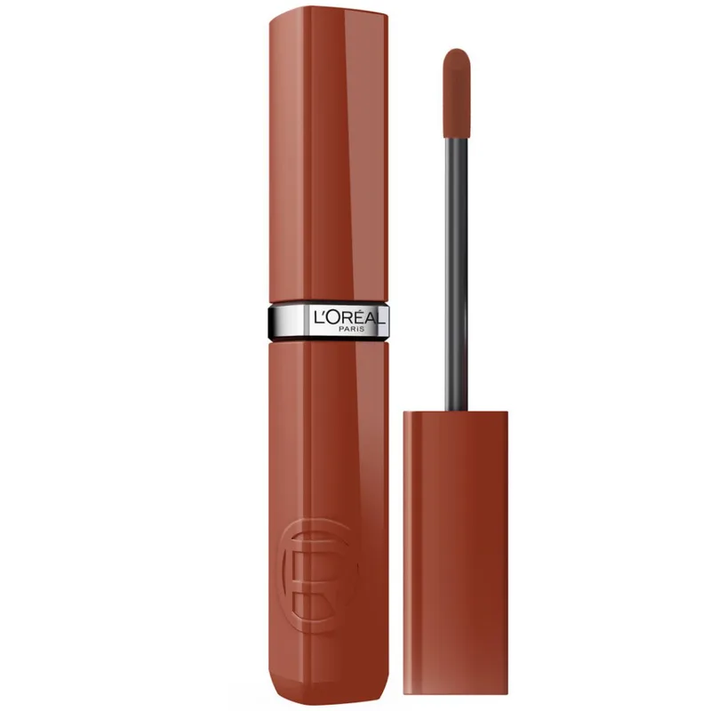 L'Oreal Paris Infaillible Laque Resitance Liquid Lipstick Υγρό Λαμπερό Κραγιόν για Έντονο Χρώμα Μακράς Διάρκειας 4.3ml - 223 Toasted Μπεζ