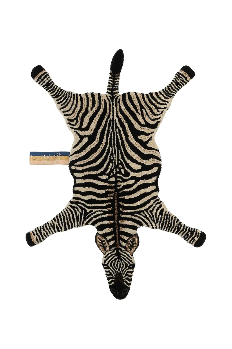 Μάλλινο χαλί Doing Goods Stripey Zebra L/152 x 109 cm