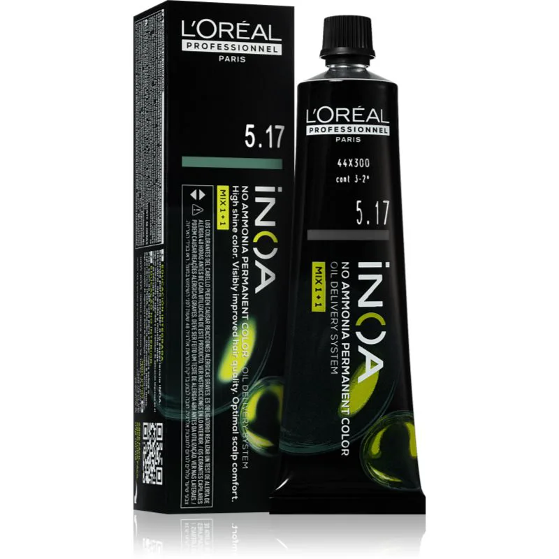 L’Oréal Professionnel Inoa μόνιμη βαφή μαλλιών χωρίς αμμωνία απόχρωση 5.17 60 ml