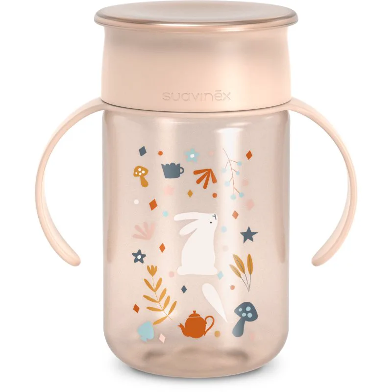 Suavinex Wonderland 360° Trainer Cup εκπαιδευτικό κύπελλο Rose 340 ml