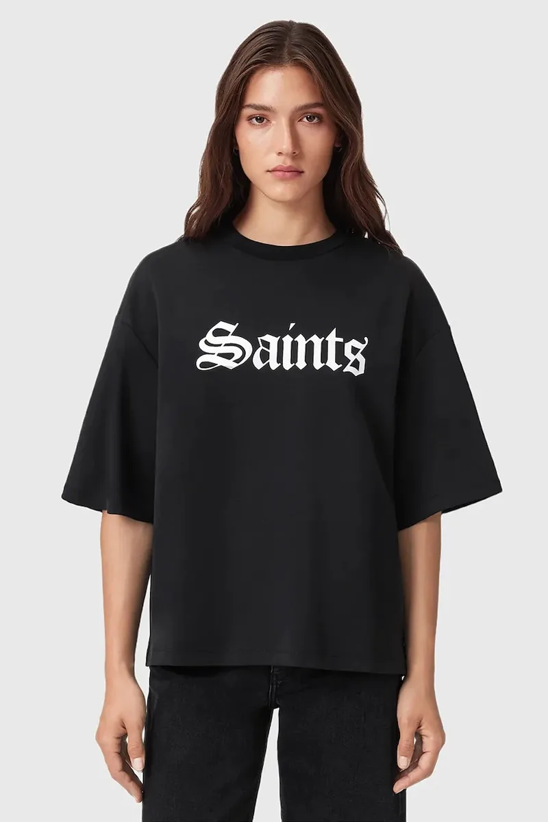 Βαμβακερό μπλουζάκι AllSaints SAINT