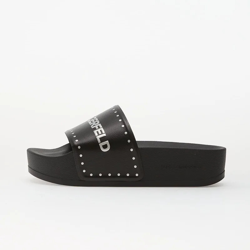 Sneakers Karl Lagerfeld Kondo Maxi Ii Stud Border Slide Black PU w/ Silver EUR 40