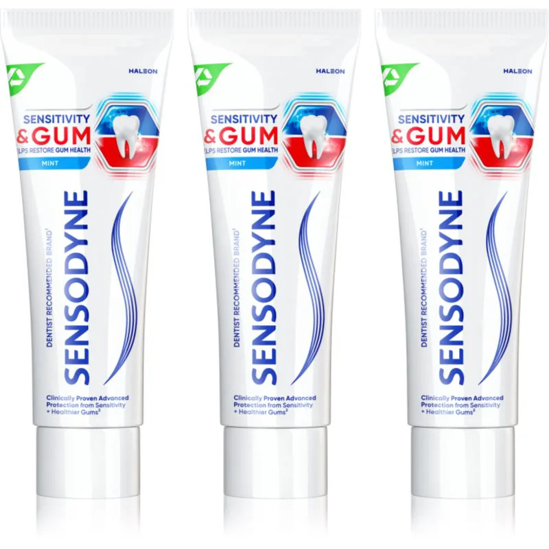 Sensodyne Sensitivity & Gum οδοντόκρεμα για ευαίσθητα δόντια Mint 3x75 ml