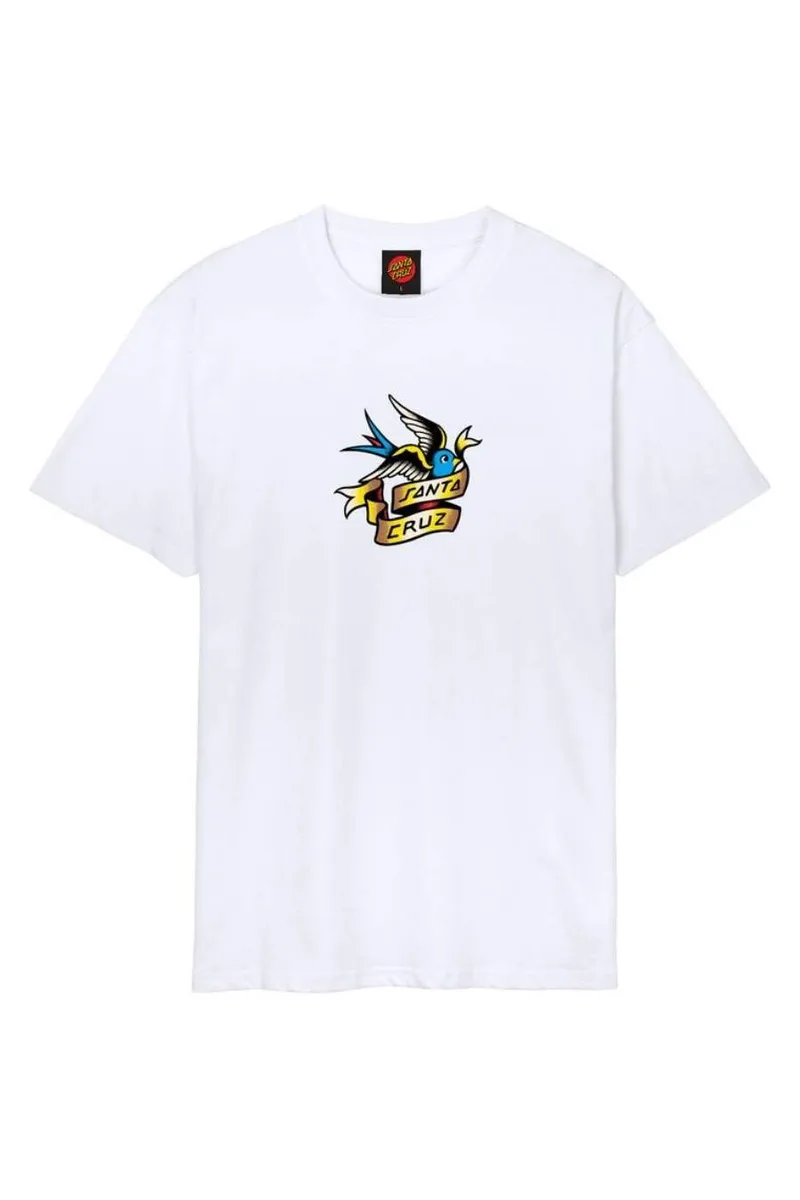 SANTA CRUZ T-Shirts Sommer Sparrow Front T-Shirt - Λευκό-SCA-TEE-11458-WHITE