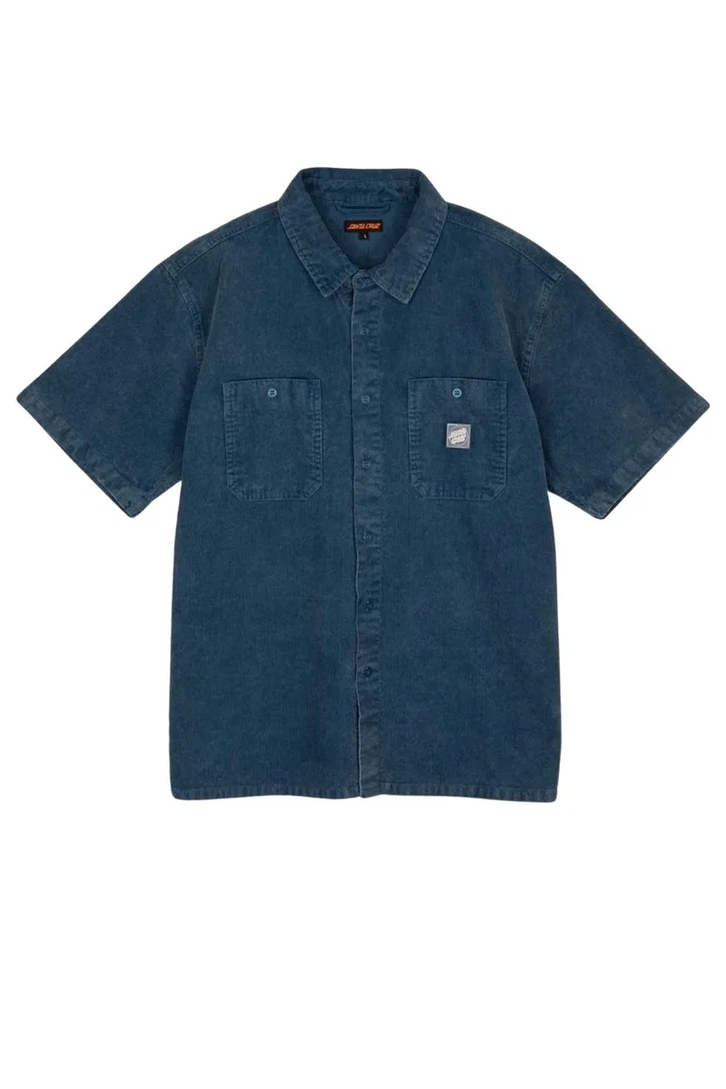 SANTA CRUZ Ανδρικό Πουκάμισο Denim Jimi SS Shirt - Μπλε-SCA-SHT-0966-BLUE