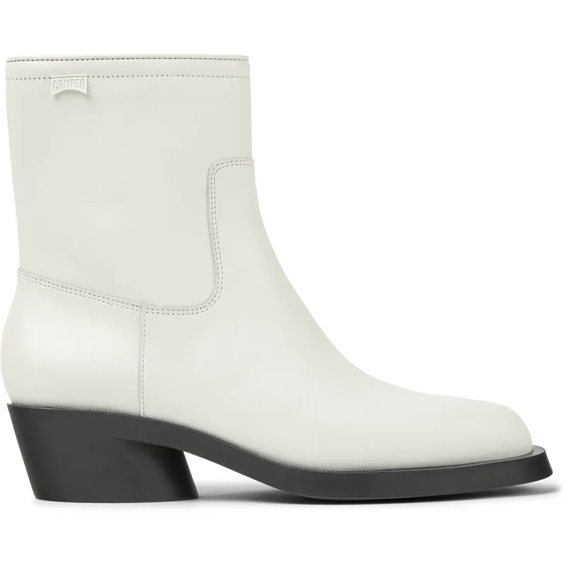 CAMPER Bonnie - Μποτάκια Για Γυναικεία - Λευκό, Μέγεθος 40, Smooth leather