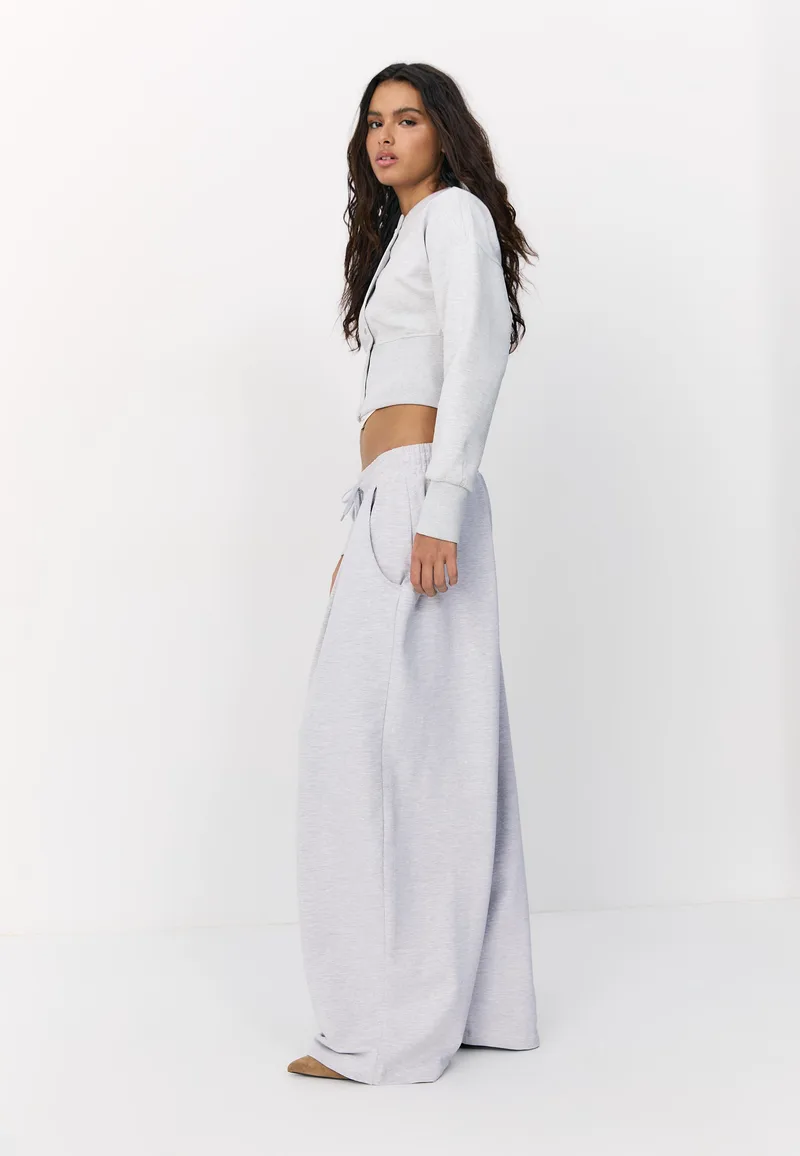 Stradivarius Jogger Balloon Pinzas Γκρι Μελανζέ S