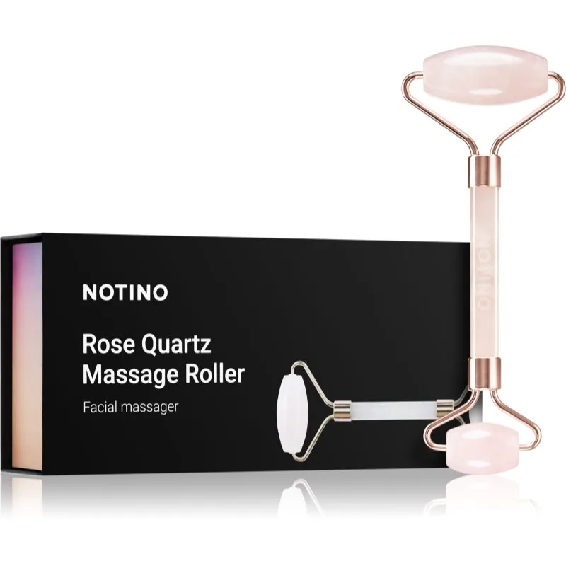 Notino Skincare Tools Rose Quartz Massage Roller οδηγίες για μασάζ Για πρόσωπο και τη περιοχή των ματιών 1 τμχ