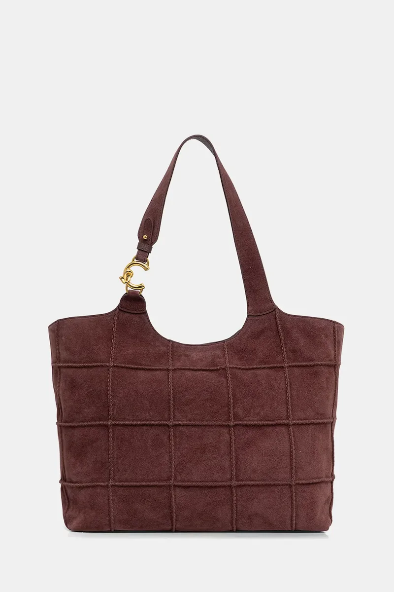 Coccinelle shopper γυναικεία δέρμα σουέτ