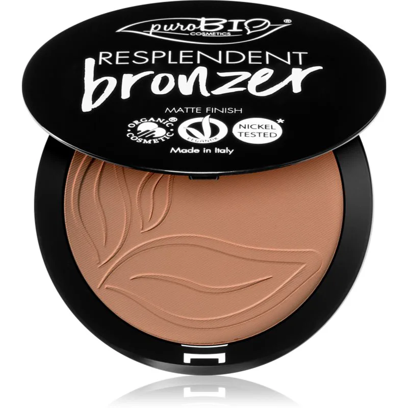 puroBIO Cosmetics Resplendent μπρόνζερ με ματ αποτελέσματα απόχρωση 05 Warm Brown 9 γρ