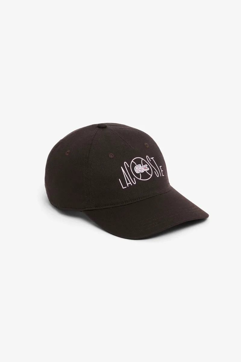 Lacoste unisex καπέλο jockey με logo print - RK1928 Καφέ Σκούρο